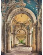 Kunstdruck / Wandbild "NERVERLAND",Abchasien, Bahnhof, LOST PLACES