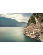 Kunstdruck / Wandbild "ZIMMER AM SEE",Hotel am Lago di Garda, LOST PLACES
