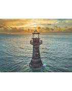 Fine Art Print "WHITEFORD SANDS", Lighthouse, Wales, LOST PLACES