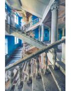 Fine Art Print "BLUE MAZE" - Hotel, Staircase, Georgia, LOST PLACES