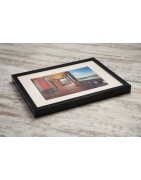 Framed works with signature and passepartout by Sven Fennema